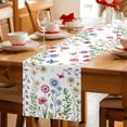 thumbnail image 5 of Spring Floral Table Runner 90 Inches Long Farmhouse Dress Scarves, Pink Blue Flowers Botanical Butterflies Dining Tablerunner for Coffee Table/Kitchen Island/Party Décor, 13" x 90", 5 of 8
