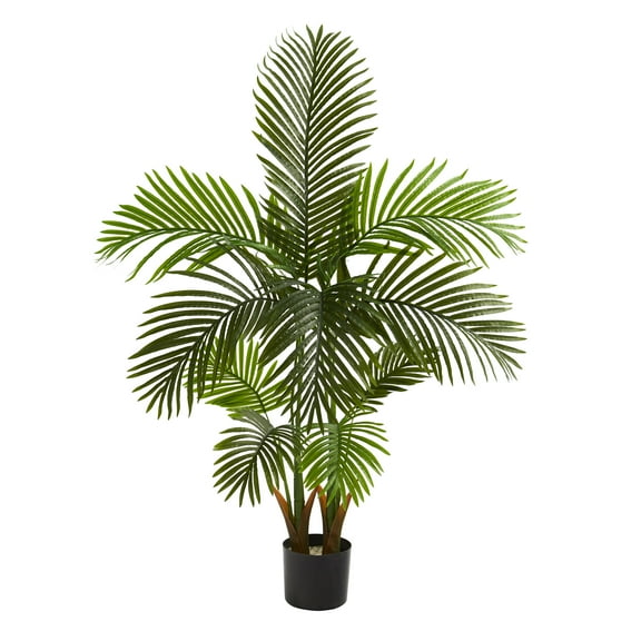 Nearly Natural 54" Areca Palm Artificial Tree, Green