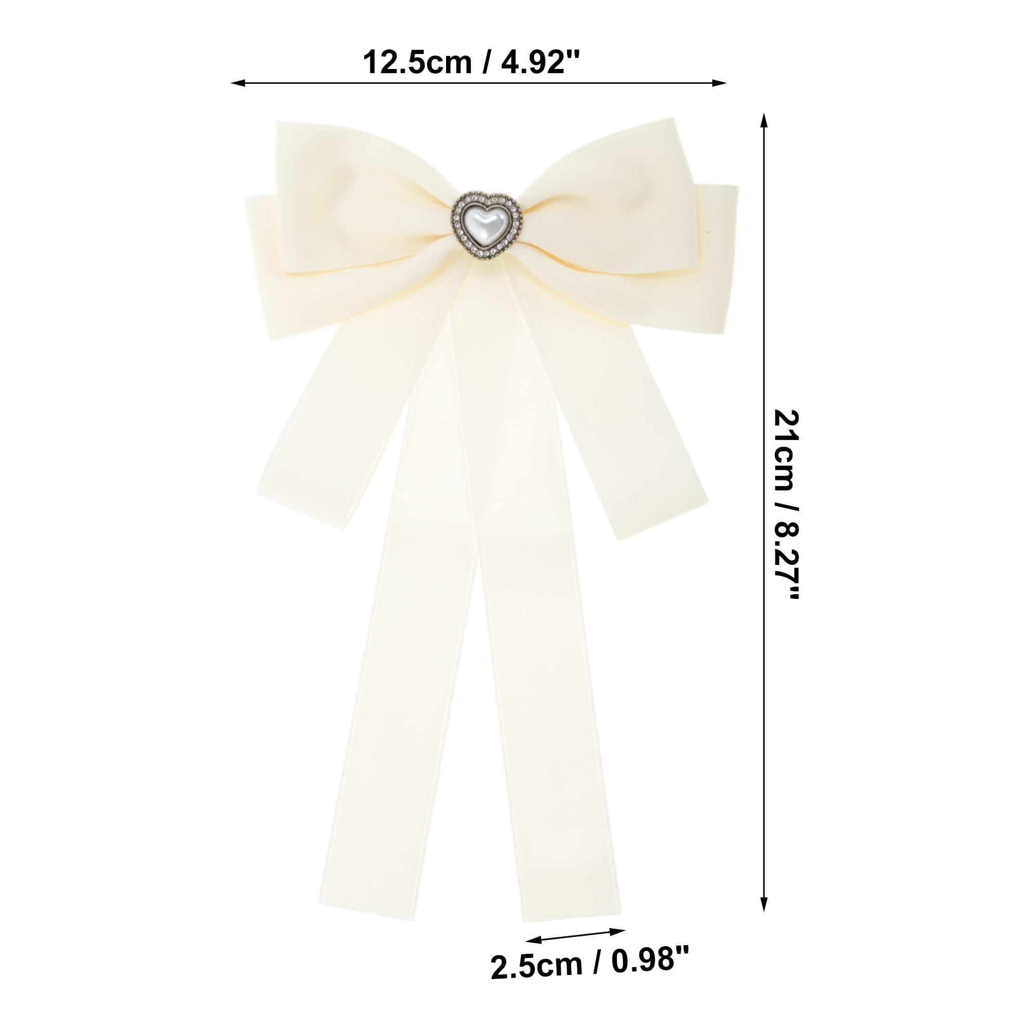 Unique Bargains Ribbon Bow Brooches Christmas Gifts Alloy Heart