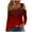 Wine Tops, variant on Htigea Women Cold Shoulder T-Shirts V-Neck Criss Cross Long Sleeve Tops Casual Loose Tunic Tees Fashion Gradient Color Shirts Green 2XL