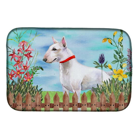 Bull Terrier Spring Dish Drying Mat