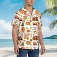 thumbnail image 3 of Gukieu Fall Farm Pumpkin Print Men's Short-sleeved Shirts, Button-down Lapel Hawaiian Shirts, T-shirts, Beach Vacation Summer Casual Wear,3X-Large, 3 of 7