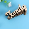 thumbnail image 4 of Qiysamall 10pcs Letters Wood Piece Family Wood Sclices Unfinished Family Wood Words Sign Ornaments for Crafts Home Wedding Christmas Birthday DIY, 4 of 10