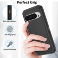 thumbnail image 5 of Asuwish Phone Case Compatible with Google Pixel 9 Pro XL/Pixel 10 Pro XL Hybrid Rugged Shockproof Hard Protective Drop Proof Full Body Heavy Duty Mobile Cell Cover for Pixel 10ProXL Women Men Black, 5 of 7