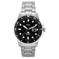 thumbnail image 1 of Fossil Blue Dive Acier Inoxydable Cadran Noir Quartz FS6032 100 m Montre pour Homme, 1 of 4