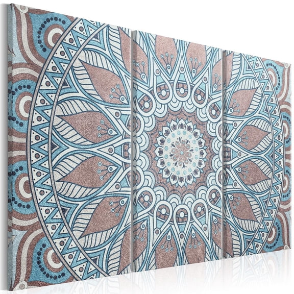 Tiptophomedecor Stretched Canvas Zen Art - Oriental Circle - Stretched & Framed Ready To Hang Art