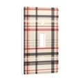 thumbnail image 2 of Yayeee Toggle Light Switch Wall Plate 1-Gang 4.5"x2.7" Home Decorative Outlet Cover, Black Tartan, 2 of 7