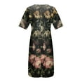 thumbnail image 6 of Patlollav Womens V-Neck Short Sleeve Dress Print Casual Dress with Pockets, 6 of 6