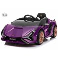 thumbnail image 1 of VOLTZ TOYS Lamborghini SIAN FKP 37 12V Ride on Car with Scissor Doors and Remote Control, Licensed - Purple, 1 of 7