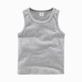 thumbnail image 2 of Girls Summer Shirts Sleeveless Vest Tank Top Solid Color Toddler Girl Clothes Sports Casual Grey 18-24 Months, 2 of 5