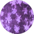 thumbnail image 1 of Ahgly Company Indoor Round Abstract Purple Modern Area Rugs, 5' Round, 1 of 4