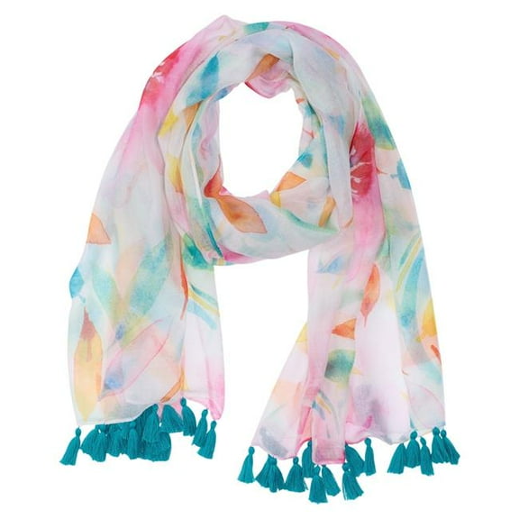 Heartfelt Fashion Women's Scarf Lightweight Floral Design, Pink Daisies (Other)
