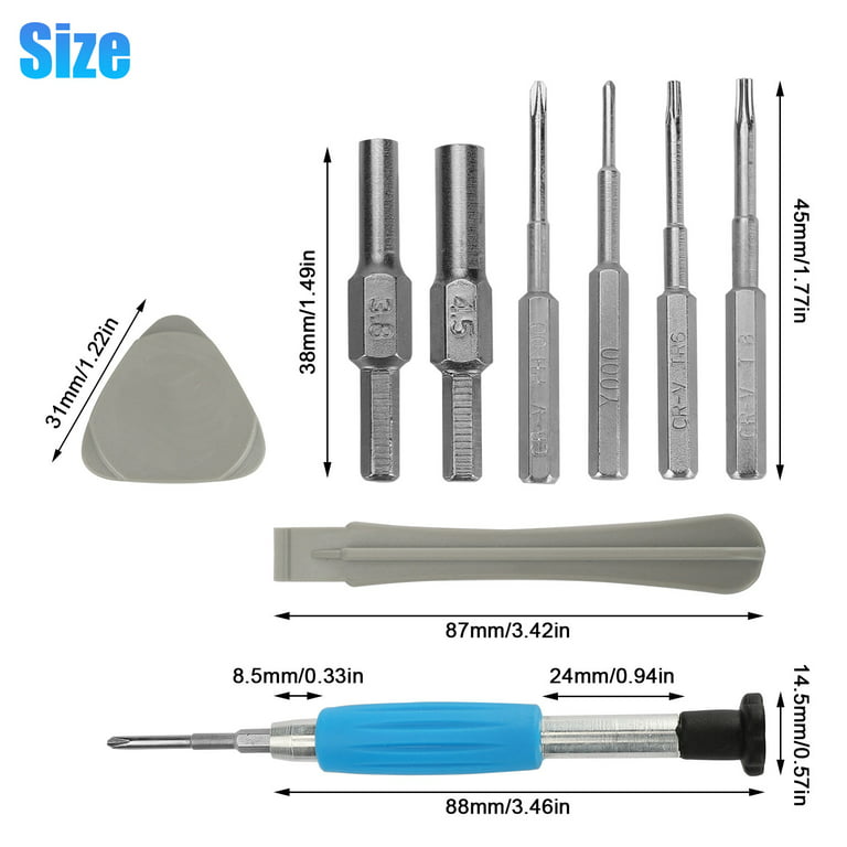EEEkit 10-in-1 Torx T8 T6 Triwing Screwdriver Repair Tool kit Fit for  Nintendo Switch/Nintendo Wii/NES/SNES/GBA, PS4/PS5/Xbox One/3DS/  Gamecube/N64 