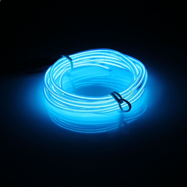 2M 10M LED Flexible Neon Light Glow EL Strip Tube Cool Wire Rope Home Car Decor