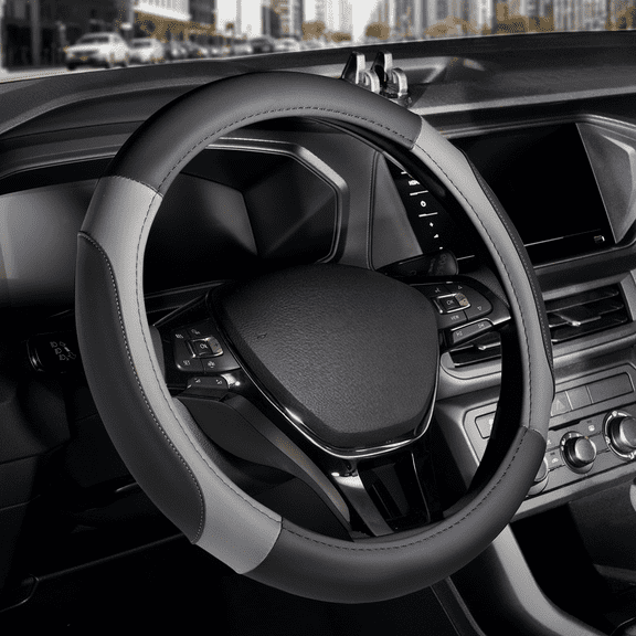 FLORICH Car Steering Wheel Cover, Microfiber Leather Steering Wheel Covers with Anti-Slip Lining, Breathable Elastic Car Steering Wheel Protector, Universal Standard Size 14-15 inch