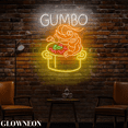 thumbnail image 3 of Glowneon Shrimp Gumbo Led Wall Art, Gumbo Restaurant Neon Decorations, 3 of 5