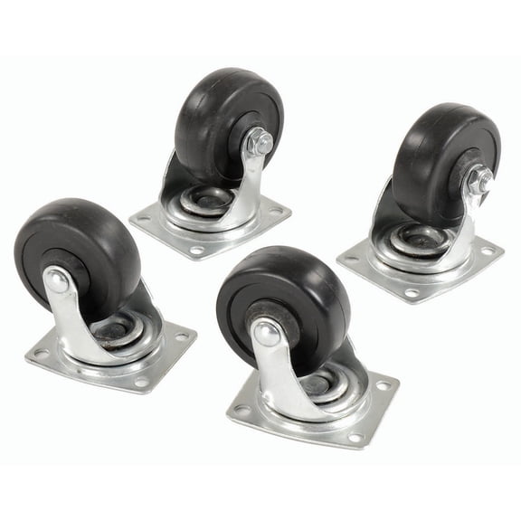 Set of (4) Swivel 4"" Replacement Casters for Global Industrial Hardwood Dolly 1