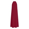 thumbnail image 5 of FAIWAD Maxi Dresses for Women Summer Sleeveless Loose Pleated V-Neck Sundresses Boho Beach Vacation Dress with Pockets, 5 of 7