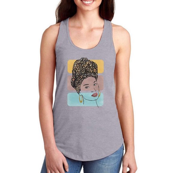 Head Wrap I Racerback Tank Women -Alonzo Saunders Designs, Female x-Small
