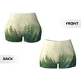 thumbnail image 5 of Kdxio Fog Forest Print Workout Shorts for Women Seamless Soft Smooth Gym Yoga Scrunch Active Shorts, 5 of 9