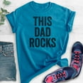 thumbnail image 2 of This Dad Rocks T-shirt, Unisex Men's Shirt, Cool Dad Shirt, Father's Day Shirt, Heather Blue, X-Large, 2 of 6