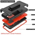 thumbnail image 5 of Compatible with Samsung Galaxy A02s Case,with Screen Protectors,Heavy Duty Rugged Shockproof Full Body Protection Kickstand Case with Belt Clip Holster for Samsung Galaxy A02s (Black), 5 of 5