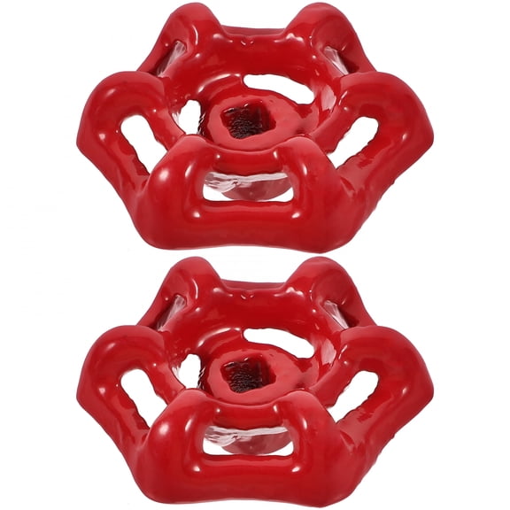 HIBIBUD 2026 New 2 Pcs A Kitchen Faucet Outdoor Faucet Handle Valve Handle Valve Hand Wheel Faucet Gate Red Zinc Die Casting