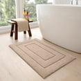 thumbnail image 2 of Alfombra de baño DEXI, extra suave, absorbente, antideslizante, 40 x 60 cm, color beige, 2 of 9
