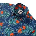 thumbnail image 2 of YIUME Men's Hawaiian Shirt Birds of Paradise Print By Fizah Malik Cotton Button-down Short Sleeve Aloha Shirt, 2 of 8