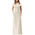 thumbnail image 1 of U.Vomade Femmes Manches Courtes Col Rond Poche Décontractée Longue Dress, 1 of 4