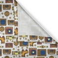 thumbnail image 6 of Ambesonne Vintage Valance & Curtain, 90s Theme Retro Fun Items, 55"x24", Mustard, 6 of 6