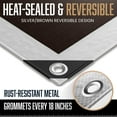 thumbnail image 5 of 10x12 Heavy Duty Tarp, 10 Mil, Waterproof, Tear & Fade Resistant, UV Treated, Grommets Every 18 inches, Reversible Silver/Brown, 5 of 7