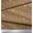 thumbnail image 3 of Soimoi Tissu en Jersey de Coton Feuilles & Roses Imprimés Floraux au Mètre 58 Pouces de Large, 3 of 5