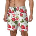thumbnail image 2 of Balery Strawberry1 Mens Swim Trunks Swim Shorts for Men Quick Dry Inseam Beach Shorts with Compression Liner Pocket-Medium, 2 of 9