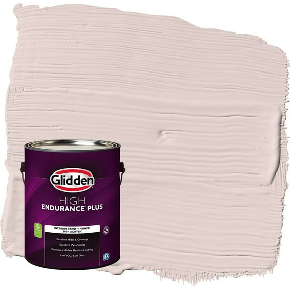 Glidden HEP Romeo / Pink Flat Interior Paint with Primer, 1 Gallon