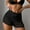 Black, variant on uublik Shorts for Plus Size Women Hollow Lace Texture Wrap Shorts Beach Shorts for Women Black S
