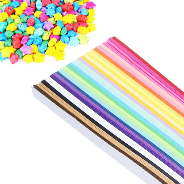 Uxcell Papier Étoile Origami 9.4x1/2 Pouces, 540 Pcs Papier Étoile, Multicolore