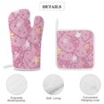 thumbnail image 6 of Hello Kitty Oven Mitts And Pot Holders Set 4 Pcs, Heat Resistant Oven Mitt Set with Potholders, Hot Pads And Oven Mitts Sets Oven Glove for Kitchen, Baking, Cooking, Grilling, 6 of 7