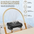 thumbnail image 4 of Holaki Head Spa Massage Table with Water Cycle and Fumigation, Stationary PU Leather Salon Bed, Wood Frame, Beige, 4 of 12