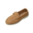 thumbnail image 2 of Samdudou Womens Loafers Casual Slip On Flat Shoes Closed Toe Faux Suede Moccasins Lightweight Walking Footwear for Daily Office Use, 2 of 8