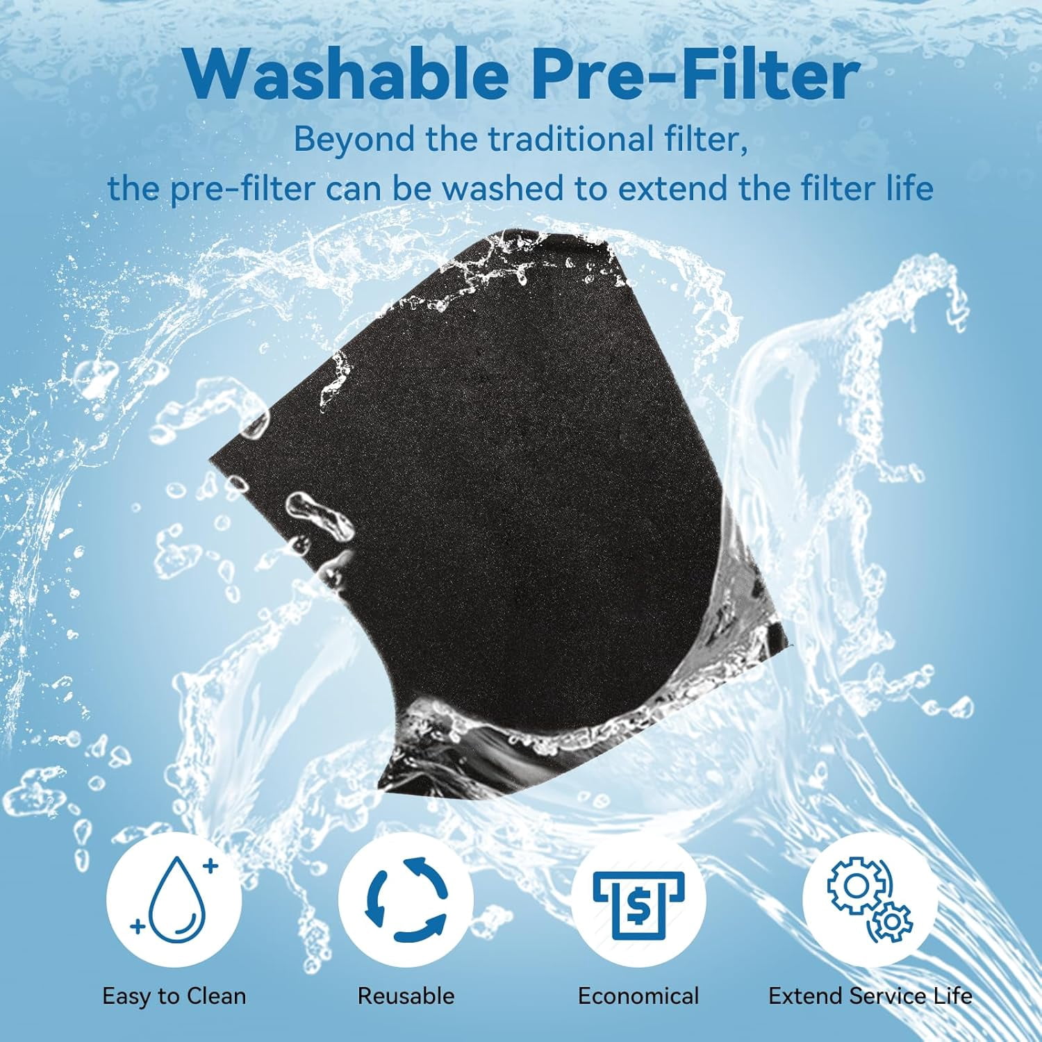 Air Purifiers for Home Large Room Up to 2000 Ft² with Washable Filters, H13 HEPA Filter,Bedroom Air Purifier for Pet,Air Cleaner for Smoke Pet Hair Dander Odor,P260 (Black)