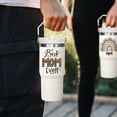 thumbnail image 5 of 30 oz Mom Tumbler with handle Lid and Straw,Best Mom Ever Vacuum Insulated Travel Coffee Mug CupTumbler,Mothers Day Gifts from Daughter Birthday Gifts for Mom, 5 of 6