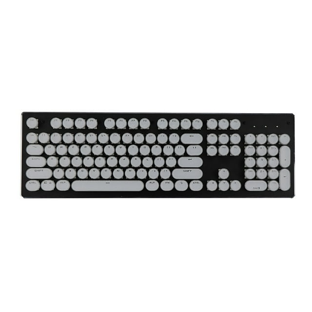 Tecla Cap Fancy LED Gaming Mechanical Cap Key Teclado estilizado Teclas de máquina de escribir con clase Steampunk 104 Player Round Eigraketly EL013269-01