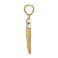 thumbnail image 7 of 14k Yellow Gold with Rhodium Solid White Rhodium Eagle Charm Pendant, 7 of 7