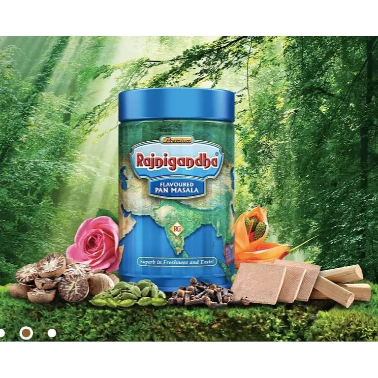 does rajnigandha have tobacco Rajnigandha Pan Masala | Tin Can Pack | 100 grams