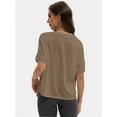 thumbnail image 3 of Summer Tops Womens Solid T Shirts for Women Loose Shirts Basic Tee, 3 of 6