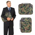 thumbnail image 1 of Bolsa de almacenamiento con asa para libros con diseño de camuflaje verde militar para hombre, 1 of 4