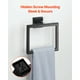 thumbnail image 4 of VEVOR - Juego de 10 accesorios de baño, barra para toallas de 24 pulgadas, color negro mate, 4 of 9