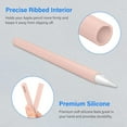 thumbnail image 3 of Fintie Soft Silicone Sleeve for Apple Pencil Pro & 2nd Generation - Protective Pen Skin Cover Pencil Grip Holder with 2 Nib Covers Accessories, Pink Sand, 3 of 8