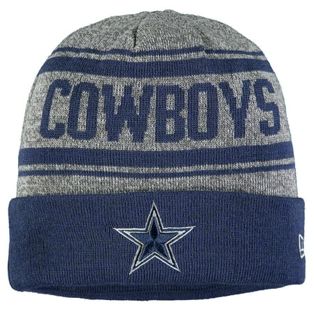 Dallas Cowboys New Era Stated Cuffed Knit Hat - Gray - OSFA
